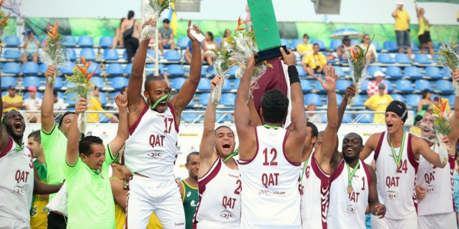 قطر تفوز بالميدالية البرونزية في بطولة العالم لكرة اليد الشاطئية